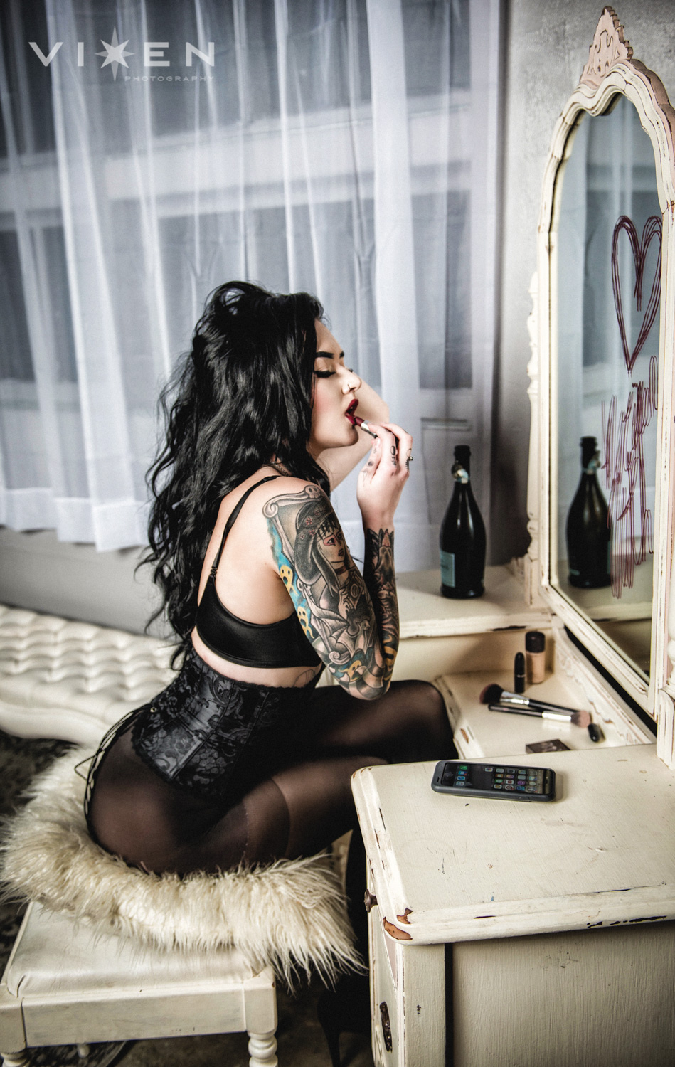 Goth Pinup - Alt Model - Hannah Nicole - Fetish Photography - VIXEN Photography - San Diego - Inked Girl - Tattooed Model